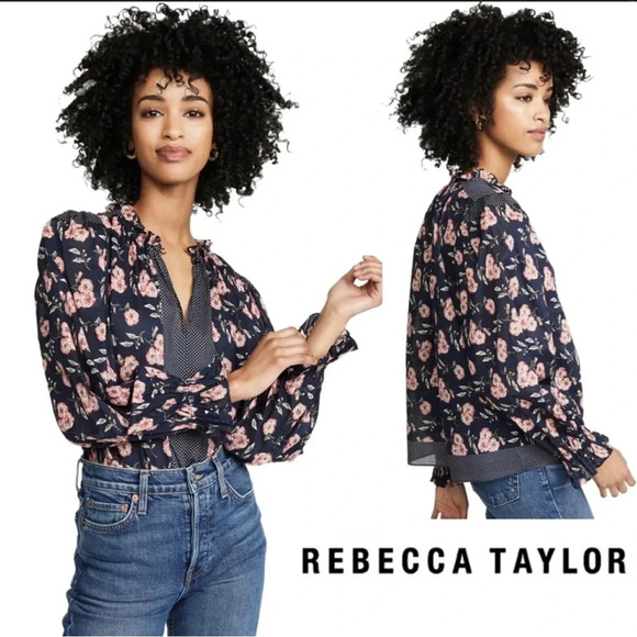 La Vie Rebecca Taylor floral blouse - Picture 1 of 4